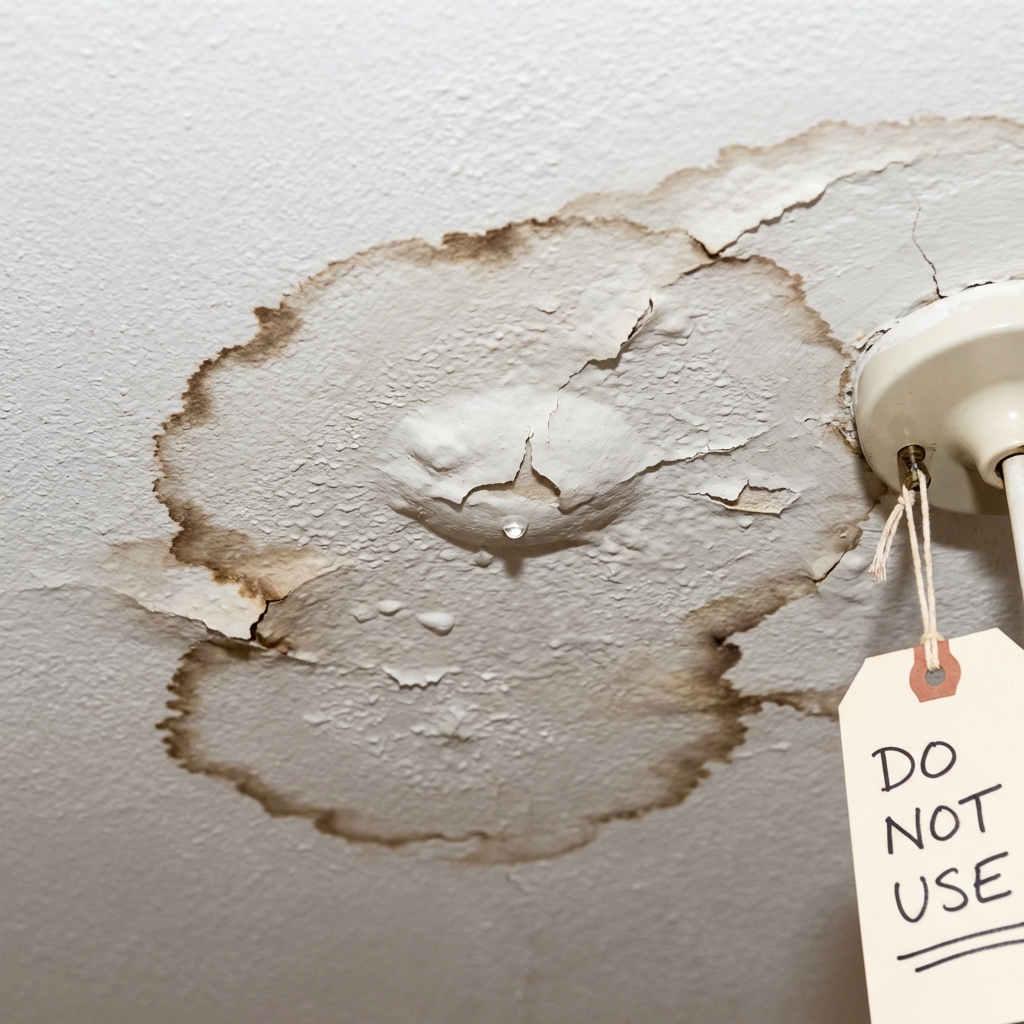 Damp Ceiling Bubbles